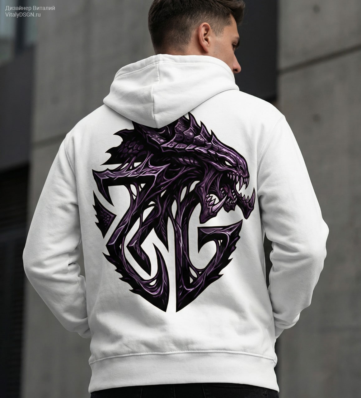 Белая толстовка с Логотипом ZERG__GAMING
