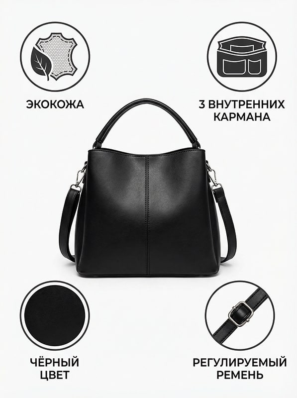 Сумка женская. Нейросети для инфографики Wildberries 2026