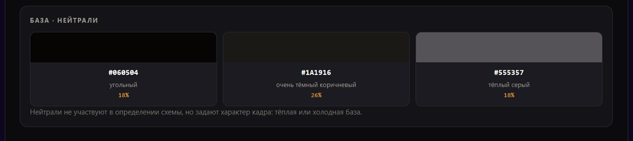 База — нейтрали цветов