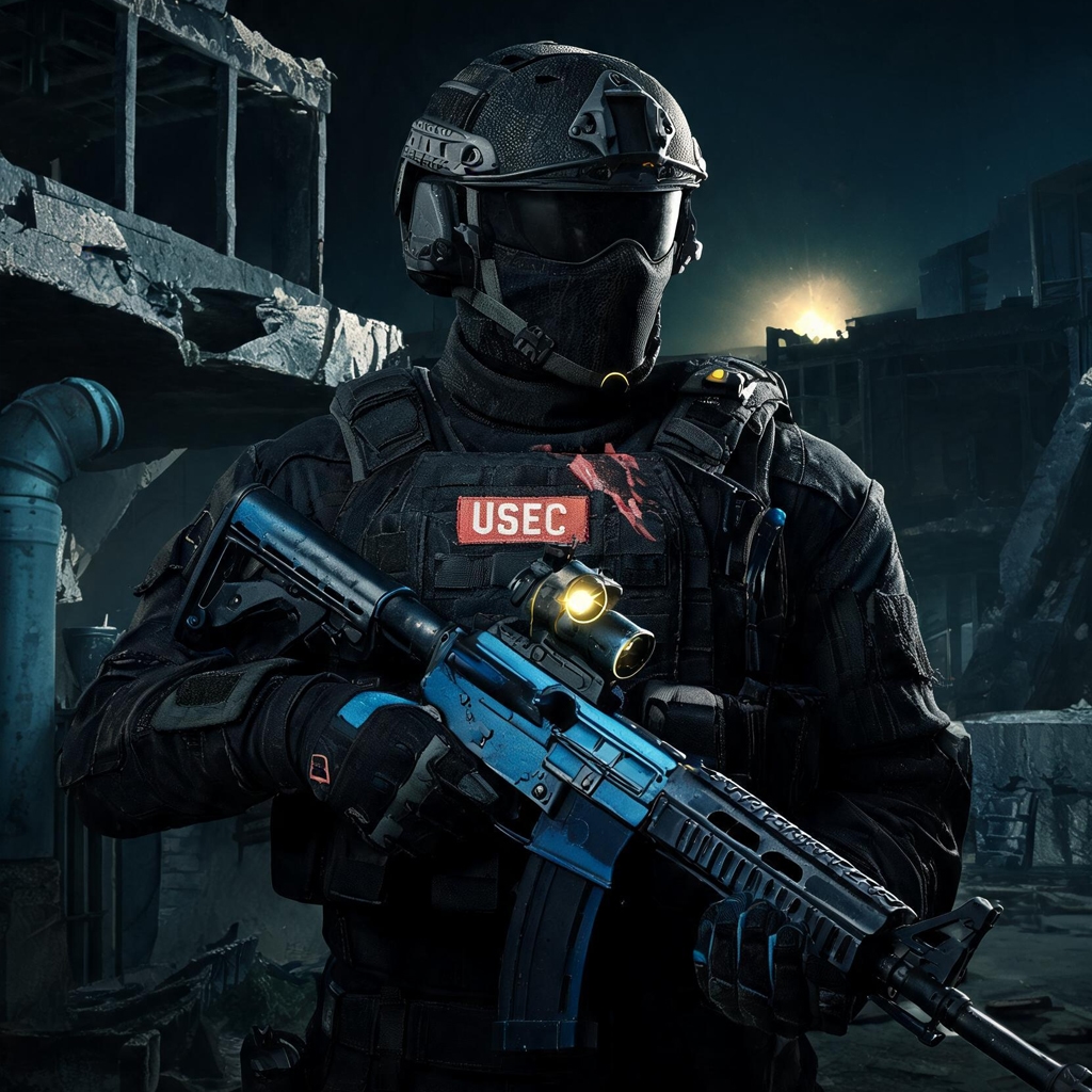 Промпт для нейросети Эпичный постер в стиле игры Escape from Tarkov